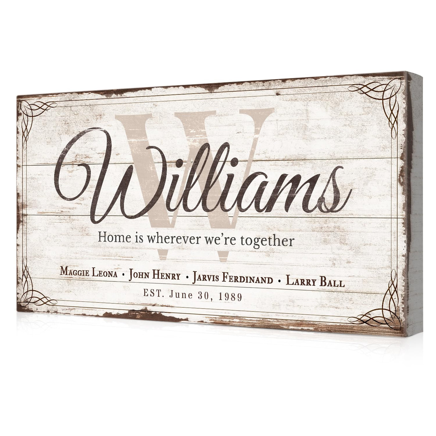 IPIC - Personalized Last Name Wall Decor, Last Name Home Sign as Family Wall Decor for Living Room Home, Made in USA