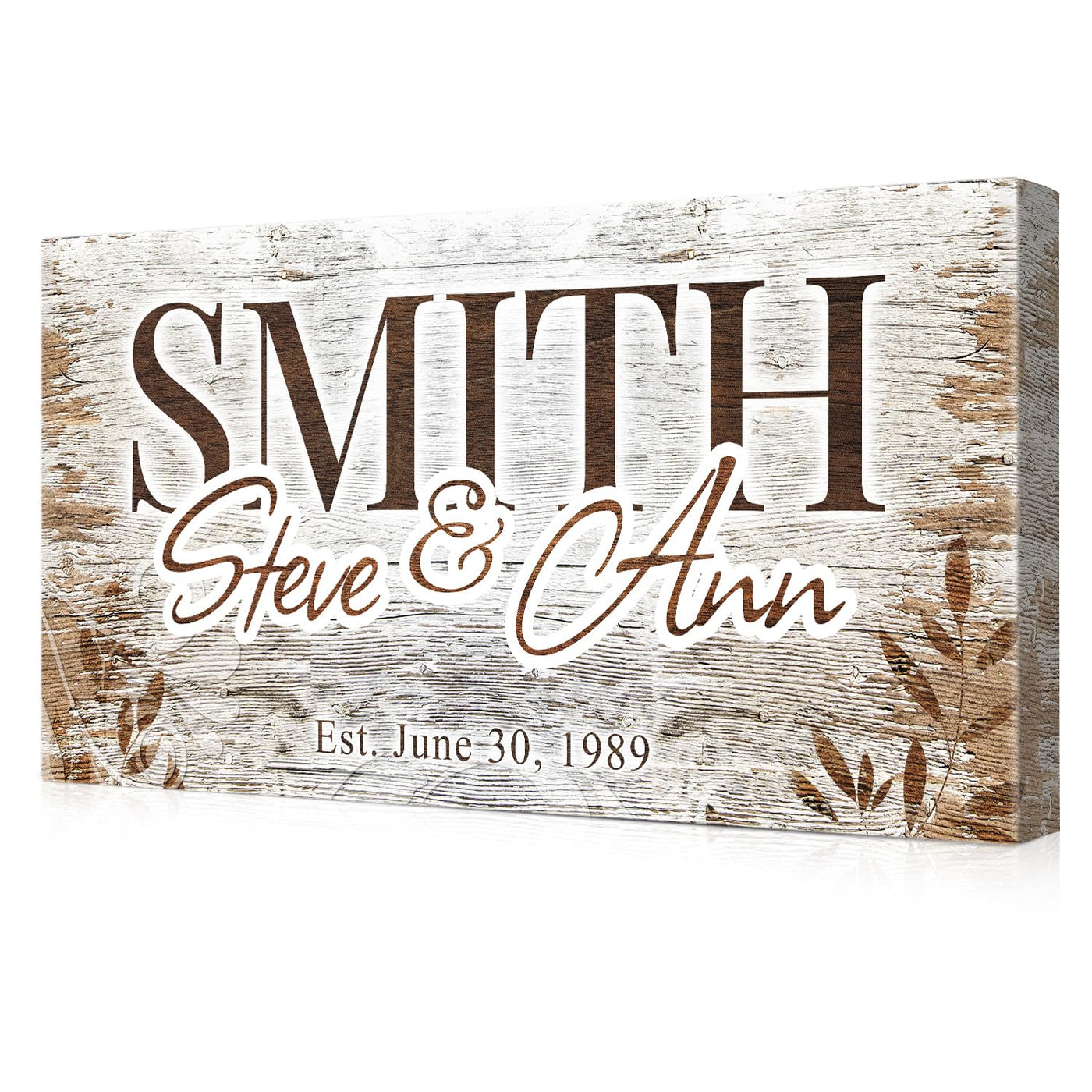 IPIC - Personalized Family Wall Art Canvas, Custom Last Name Sign, Farmhouse Style Home Sweet Home Artwork for Living Room, Made in USA