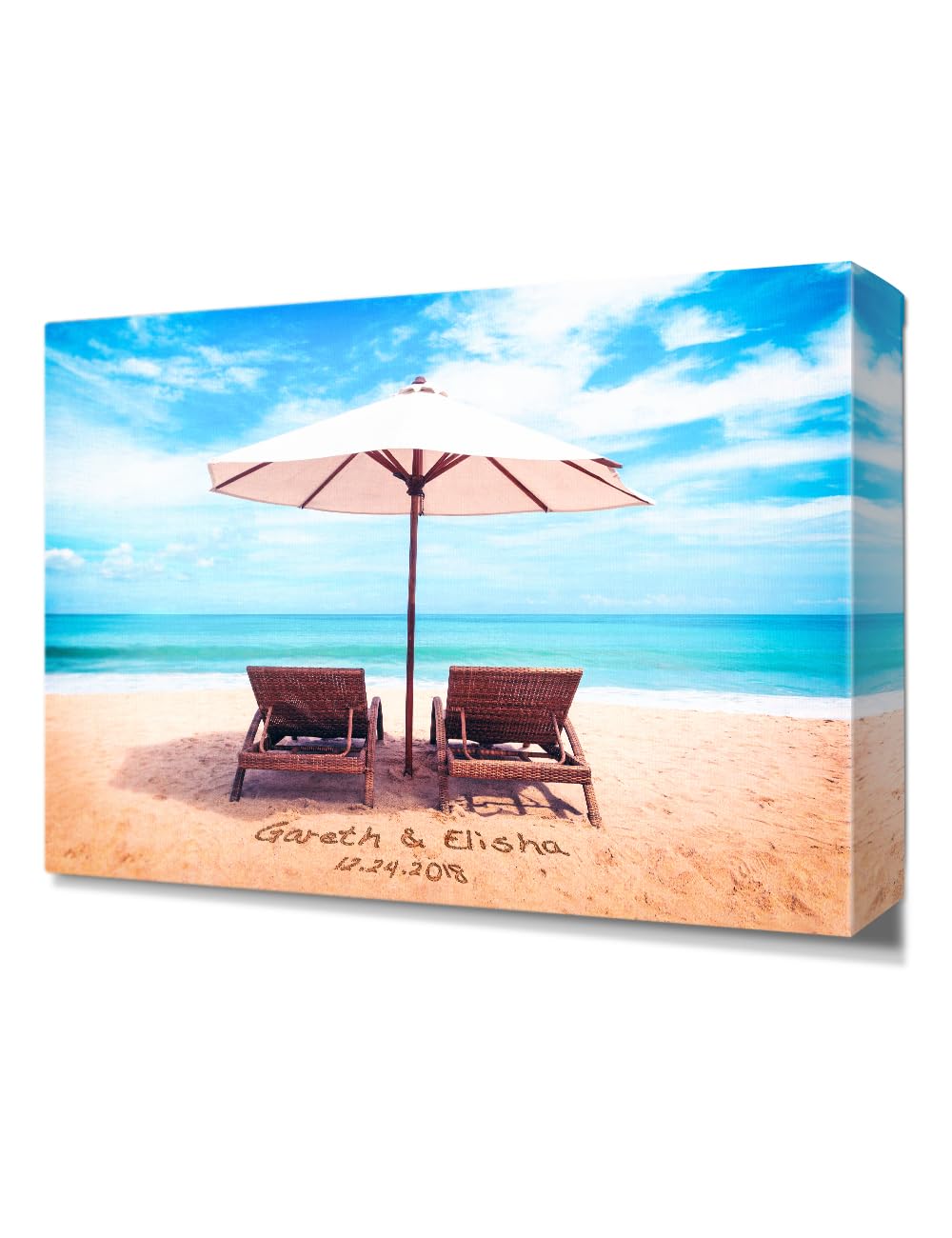 IPIC - You are Paradise, Personalized Artwork with Names and Date on, Love Gift for Anniversary,Wedding,Birthday and Holidays.